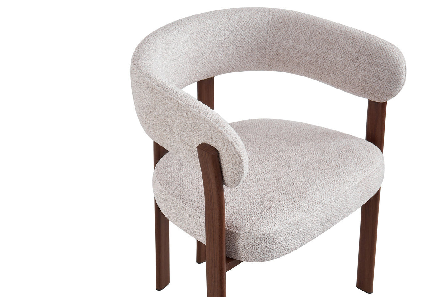 Chaise avec accoudoirs SAFYA Noyer - vue en salle à manger
