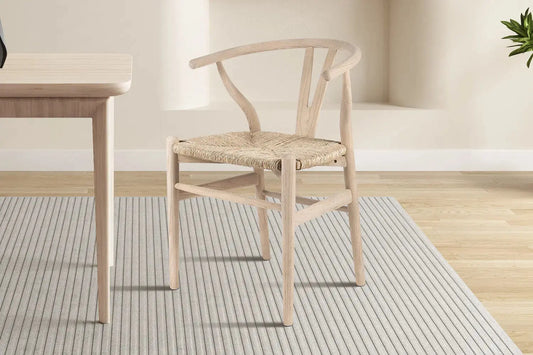 Chaise en Bois d'Orme avec l'Assise Tissé en Jonc de Mer BARTY - 55 x 52.5cm ROUSSEAU