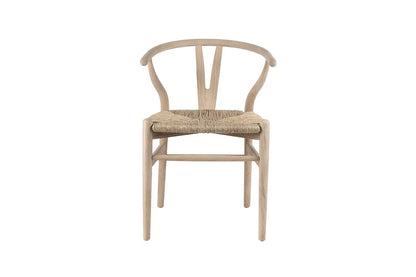Chaise en Bois d'Orme avec l'Assise Tissé en Jonc de Mer BARTY - 55 x 52.5cm ROUSSEAU