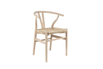 Chaise en Bois d'Orme avec l'Assise Tissé en Jonc de Mer BARTY - 55 x 52.5cm ROUSSEAU