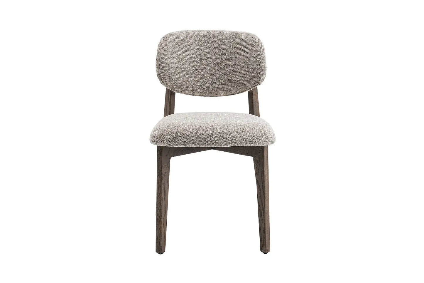 Chaise en Bois de Chêne foncé avec l'assise en tissu couleur Sable KAYA - 48 x 59cm ROUSSEAU
