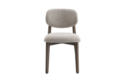 Chaise en Bois de Chêne foncé avec l'assise en tissu couleur Sable KAYA - 48 x 59cm ROUSSEAU