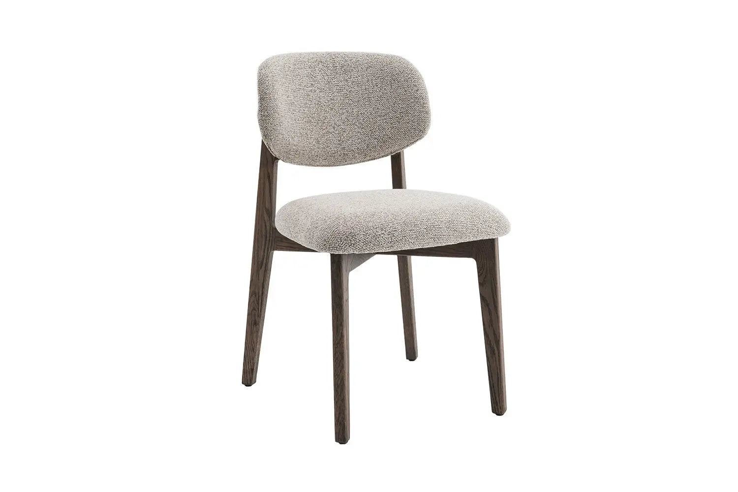Chaise en Bois de Chêne foncé avec l'assise en tissu couleur Sable KAYA - 48 x 59cm ROUSSEAU