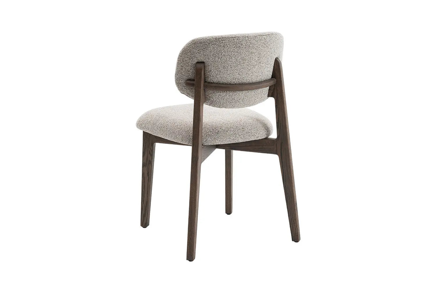 Chaise en Bois de Chêne foncé avec l'assise en tissu couleur Sable KAYA - 48 x 59cm ROUSSEAU