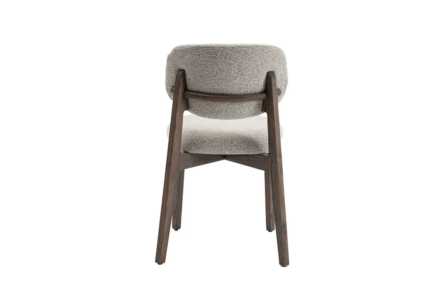 Chaise en Bois de Chêne foncé avec l'assise en tissu couleur Sable KAYA - 48 x 59cm ROUSSEAU