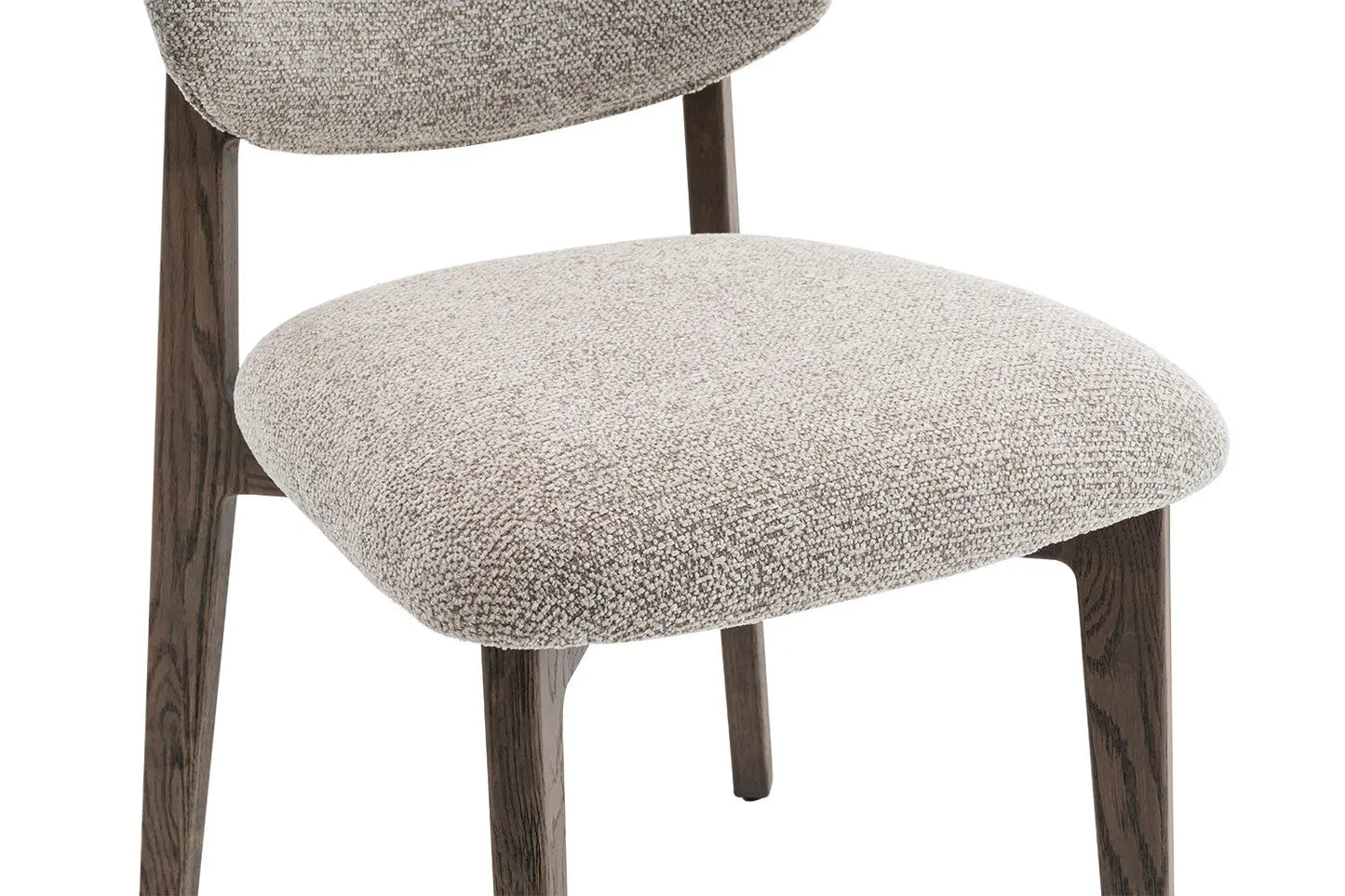 Chaise en Bois de Chêne foncé avec l'assise en tissu couleur Sable KAYA - 48 x 59cm ROUSSEAU