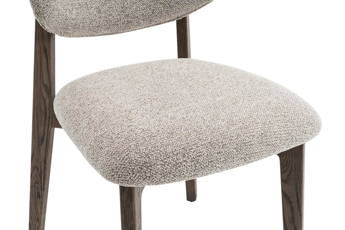Chaise en Bois de Chêne foncé avec l'assise en tissu couleur Sable KAYA - 48 x 59cm ROUSSEAU