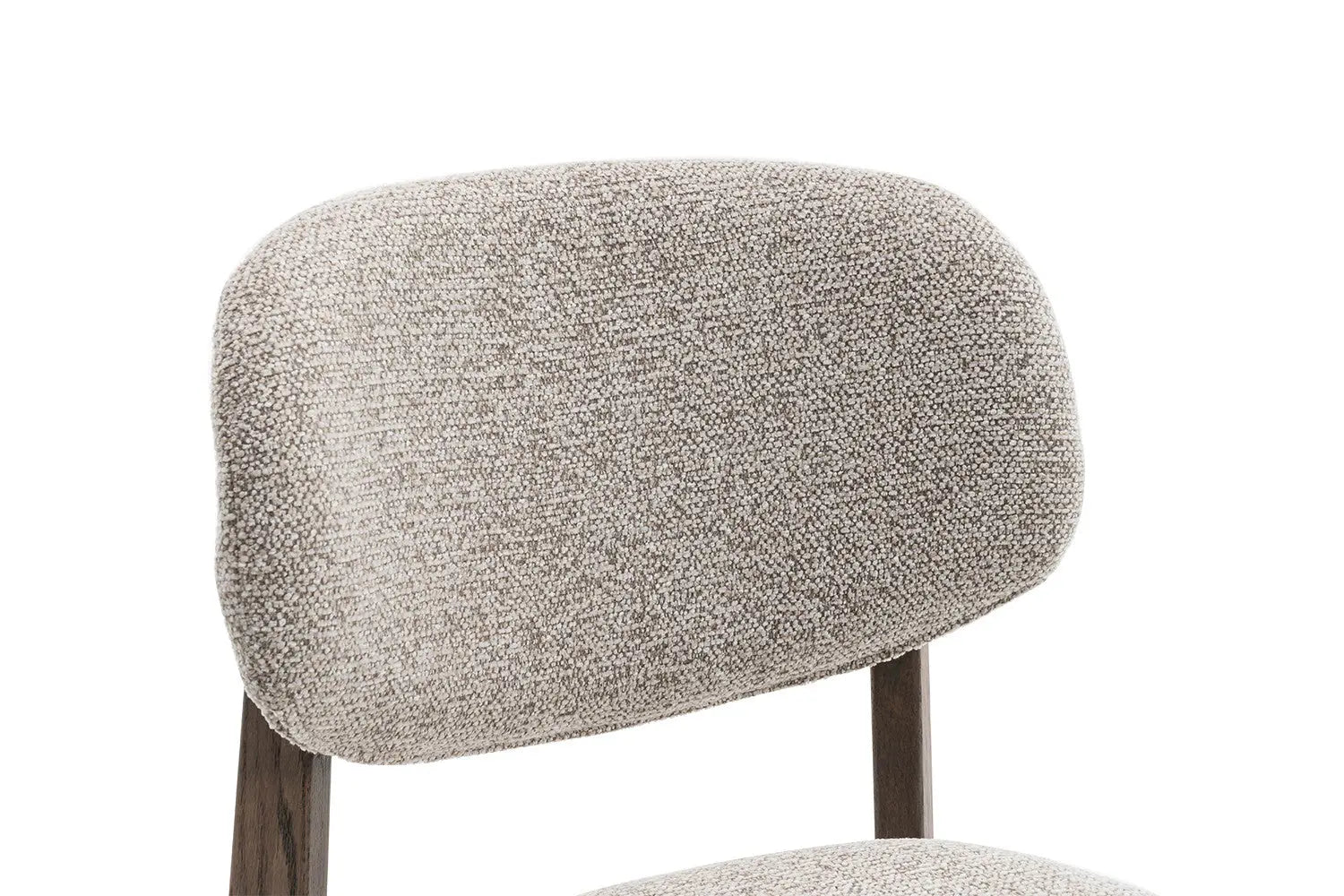 Chaise en Bois de Chêne foncé avec l'assise en tissu couleur Sable KAYA - 48 x 59cm ROUSSEAU