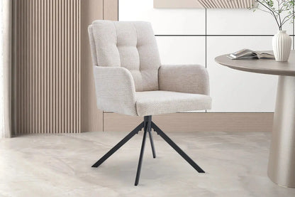 Chaises Pivotantes de Salle à Manger GRANA Beige - 85 x 50 cm ROUSSEAU