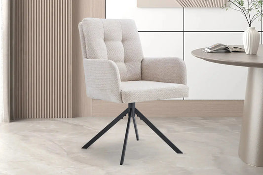 Chaises Pivotantes de Salle à Manger GRANA Beige - 85 x 50 cm ROUSSEAU