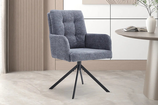 Chaises Pivotantes de Salle à Manger GRANA Gris Foncé - 85 x 50 cm ROUSSEAU