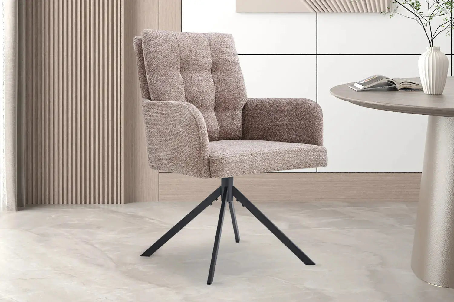 Chaises Pivotantes de Salle à Manger GRANA Sable - 85 x 50 cm ROUSSEAU