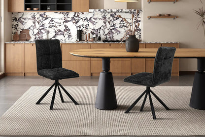Chaises Pivotantes de Salle à Manger JYA Gris Foncé - 91 x 45 cm ROUSSEAU
