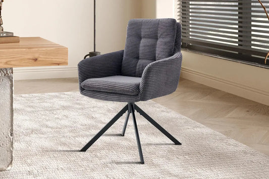 Lot de Chaises de Salle à Manger LINA Gris - 92 x 60 cm ROUSSEAU