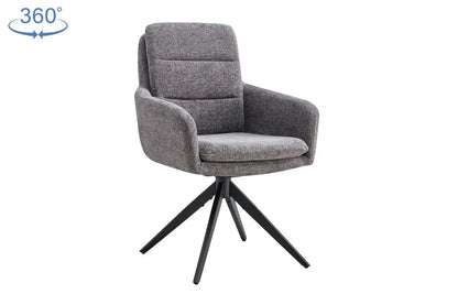 Chaises Pivotantes de Salle à Manger LISAYA Gris Foncé - 92.5 x 60.5 cm ROUSSEAU