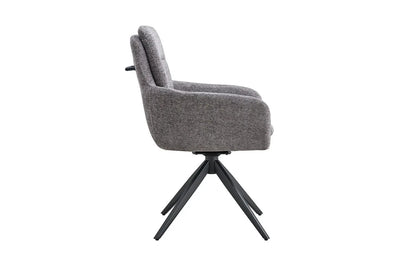 Chaises Pivotantes de Salle à Manger LISAYA Gris Foncé - 92.5 x 60.5 cm ROUSSEAU