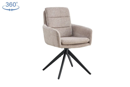 Chaises Pivotantes de Salle à Manger LISAYA Sable - 92.5 x 60.5 cm ROUSSEAU