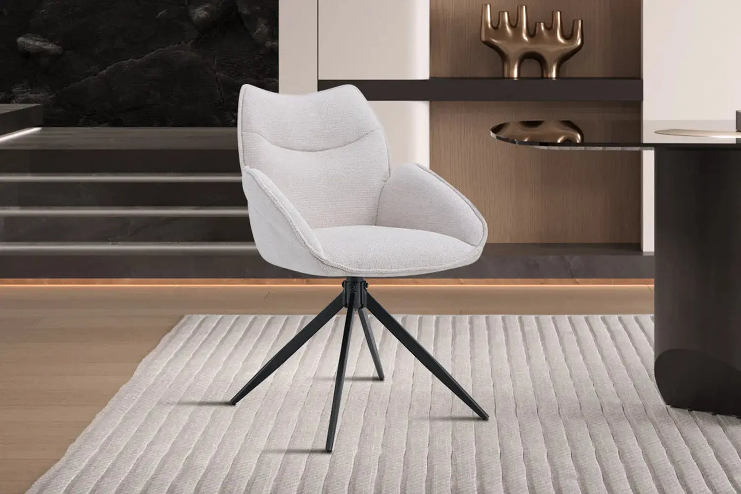 Chaises Pivotantes de Salle à Manger MAHY Sable - 90 x 60 cm ROUSSEAU