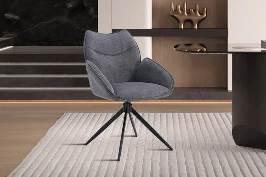 Chaises Pivotantes de Salle à Manger MAHY Gris Foncé - 90 x 60 cm ROUSSEAU