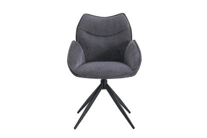 Chaises Pivotantes de Salle à Manger MAHY Gris Foncé - 90 x 60 cm ROUSSEAU