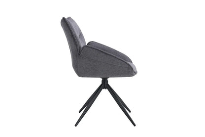 Chaises Pivotantes de Salle à Manger MAHY Gris Foncé - 90 x 60 cm ROUSSEAU