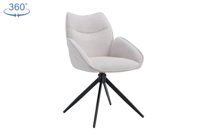 Chaises Pivotantes de Salle à Manger MAHY Sable - 90 x 60 cm ROUSSEAU