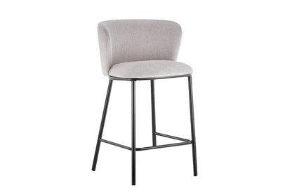 Lot de Chaises de Bar ARTHURO en Tissu Beige - 53 x 50.5 cm ROUSSEAU