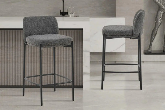 Lot de Chaises de Bar ELLYA Gris - 37.5 x 46 cm ROUSSEAU