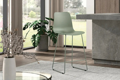 Lot de Chaises de Bar MARYA en PP Gris Vert - 51 x 44 cm ROUSSEAU