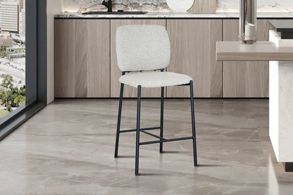 Lot de Chaises de Bar SOPHYA en Tissu Beige - 47 x 56 cm ROUSSEAU