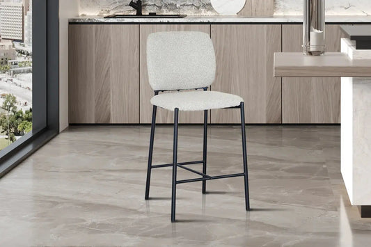 Lot de Chaises de Bar SOPHYA en Tissu Beige - 47 x 56 cm ROUSSEAU