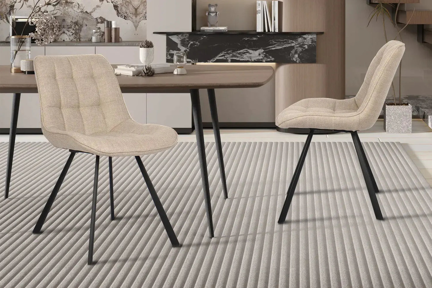 ARIANE - Chaise de Salle à Manger - 51 x 61 cm - Beige ROUSSEAU