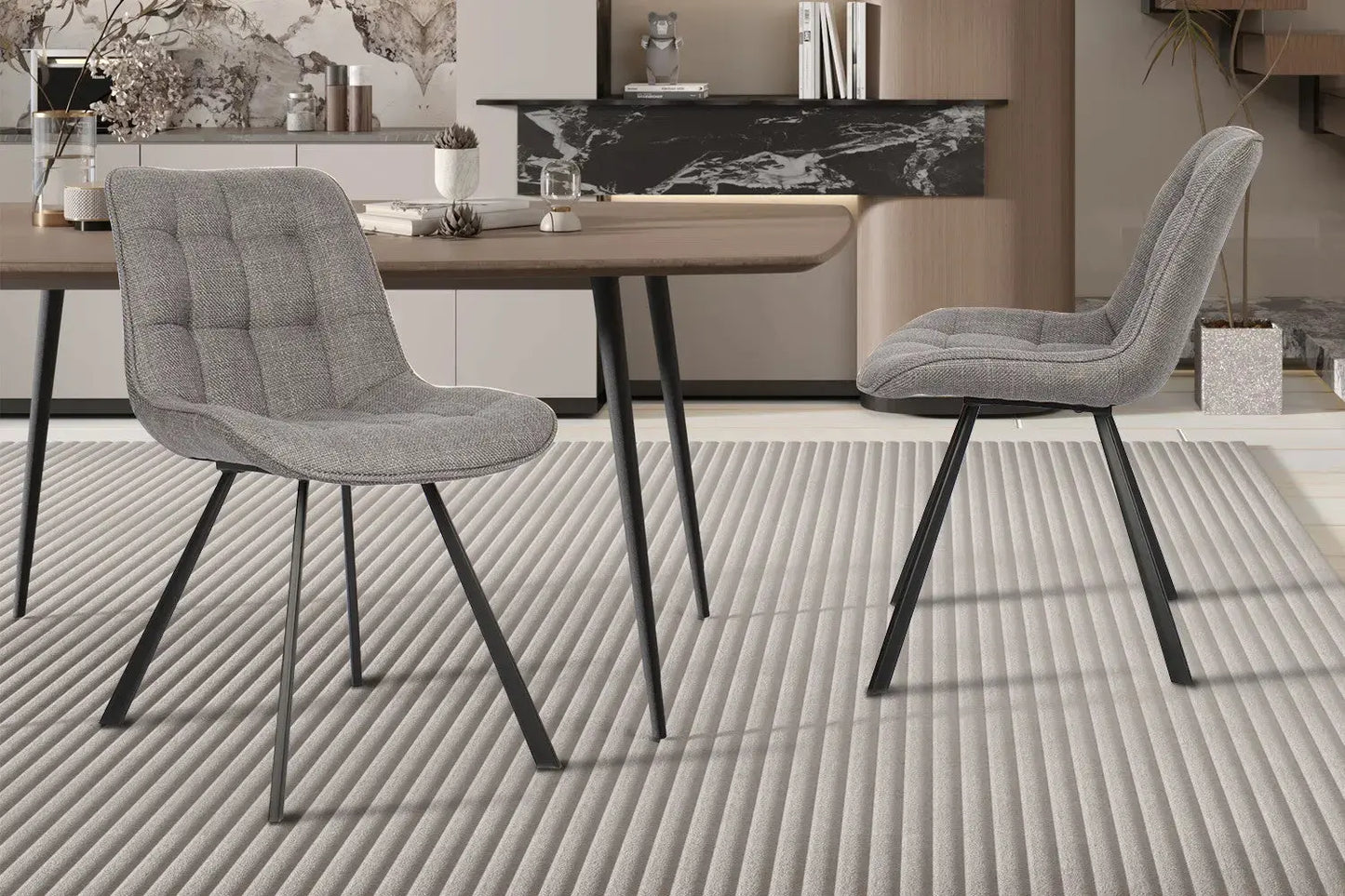 ARIANE - Chaise de Salle à Manger - 51 x 61 cm - Gris clair ROUSSEAU