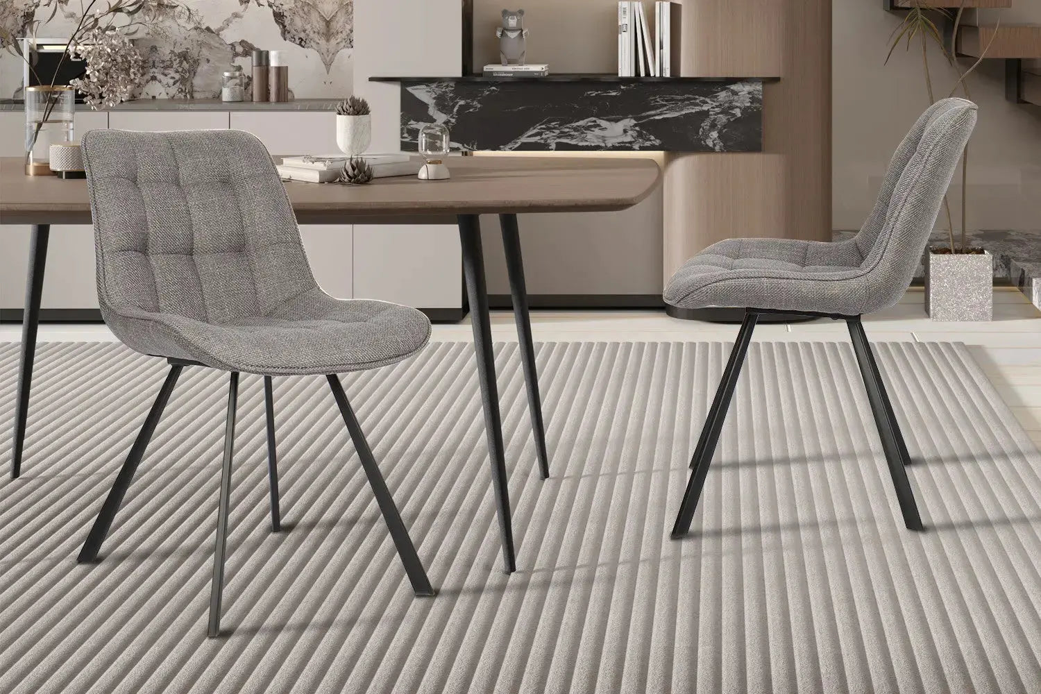 ARIANE - Chaise de Salle à Manger - 51 x 61 cm - Gris clair ROUSSEAU