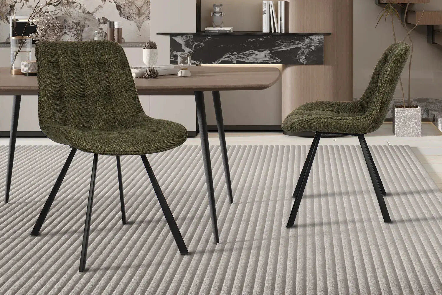 ARIANE - Chaise de Salle à Manger - 51 x 61 cm - Vert ROUSSEAU