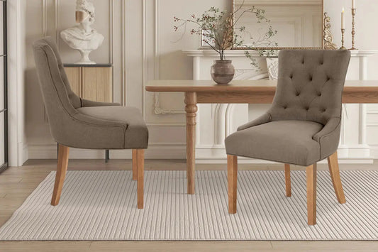 Lot de Chaises de Salle à Manger FANCYA Taupe - 56 x 60 cm ROUSSEAU
