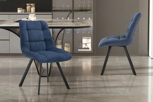 LIZA - Chaise de Salle à Manger - 52 x 61.5 cm - Bleu ROUSSEAU