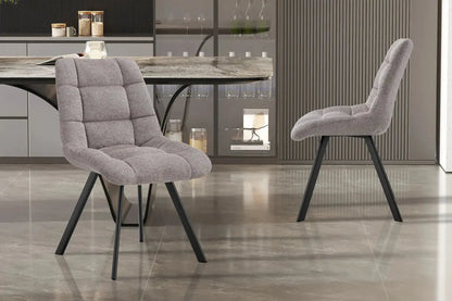 LIZA - Chaise de Salle à Manger - 52 x 61.5 cm - Gris clair ROUSSEAU