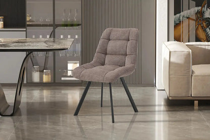 LIZA - Chaise de Salle à Manger - 52 x 61.5 cm - Poivre ROUSSEAU