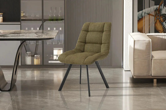 LIZA - Chaise de Salle à Manger - 52 x 61.5 cm - Vert ROUSSEAU