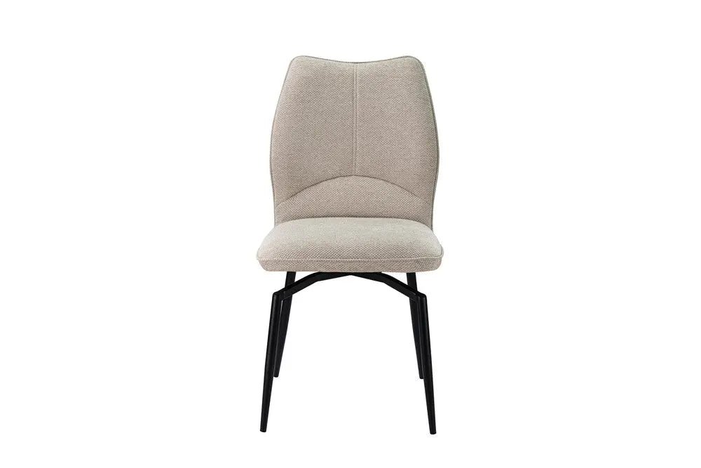 Chaises de Salle à Manger LYARA en Tissu Ecru - 45.5 x 60 cm ROUSSEAU