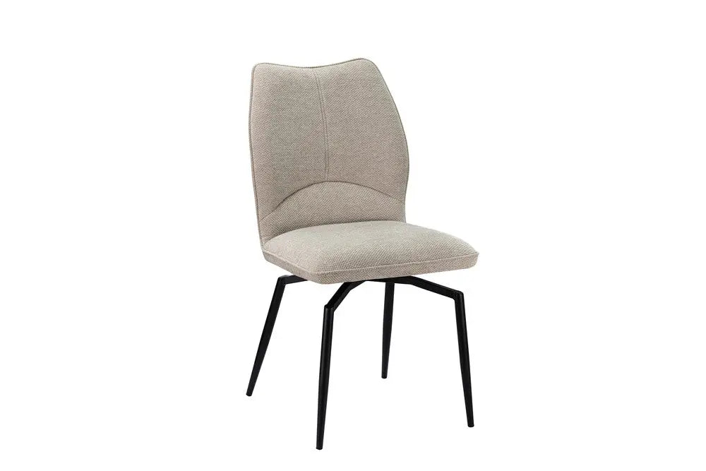 Chaises de Salle à Manger LYARA en Tissu Ecru - 45.5 x 60 cm ROUSSEAU