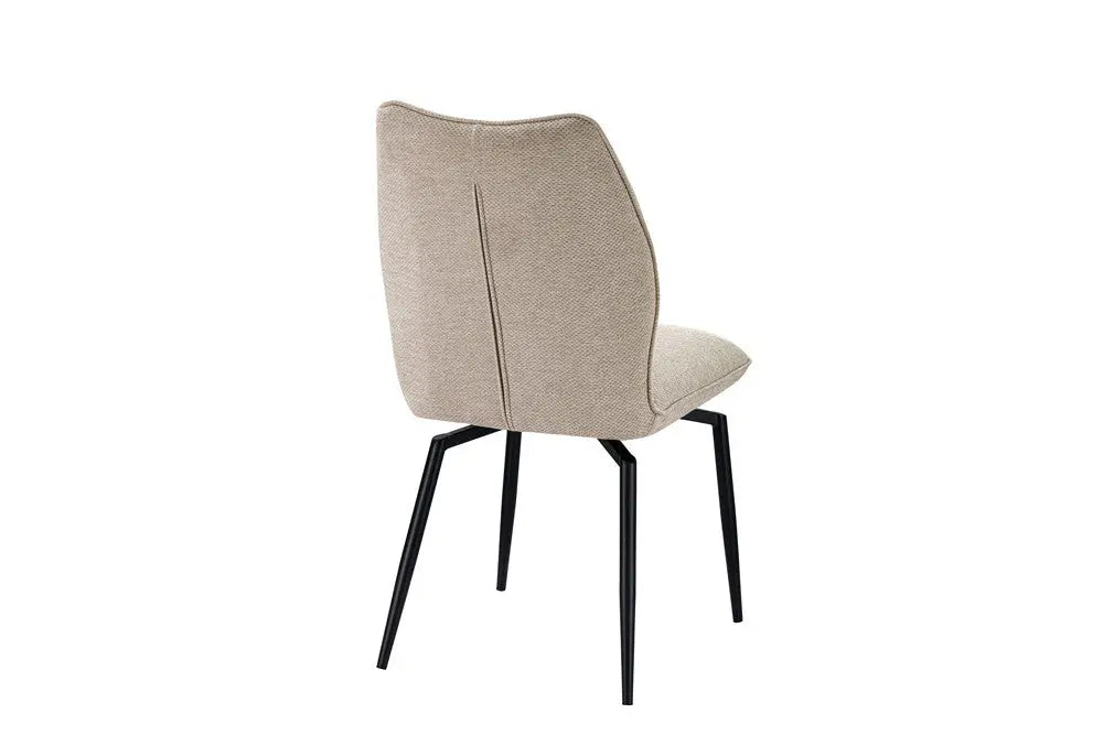 Chaises de Salle à Manger LYARA en Tissu Ecru - 45.5 x 60 cm ROUSSEAU