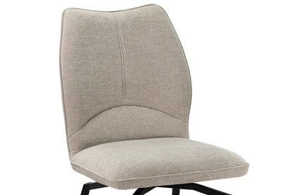 Chaises de Salle à Manger LYARA en Tissu Ecru - 45.5 x 60 cm ROUSSEAU