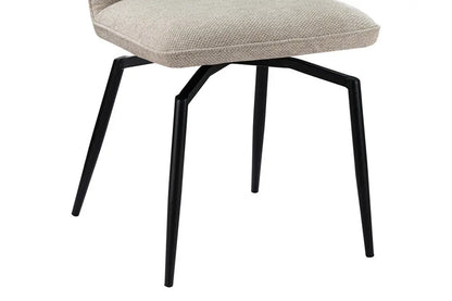 Chaises de Salle à Manger LYARA en Tissu Ecru - 45.5 x 60 cm ROUSSEAU