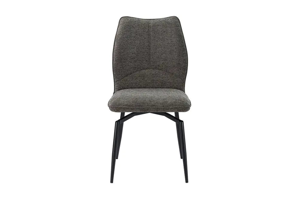 Chaises de Salle à Manger LYARA en Tissu Gris - 45.5 x 60 cm ROUSSEAU