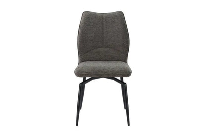 Chaises de Salle à Manger LYARA en Tissu Gris - 45.5 x 60 cm ROUSSEAU