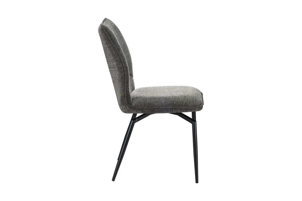 Chaises de Salle à Manger LYARA en Tissu Gris - 45.5 x 60 cm ROUSSEAU