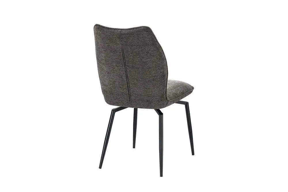 Chaises de Salle à Manger LYARA en Tissu Gris - 45.5 x 60 cm ROUSSEAU