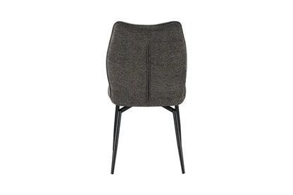 Chaises de Salle à Manger LYARA en Tissu Gris - 45.5 x 60 cm ROUSSEAU